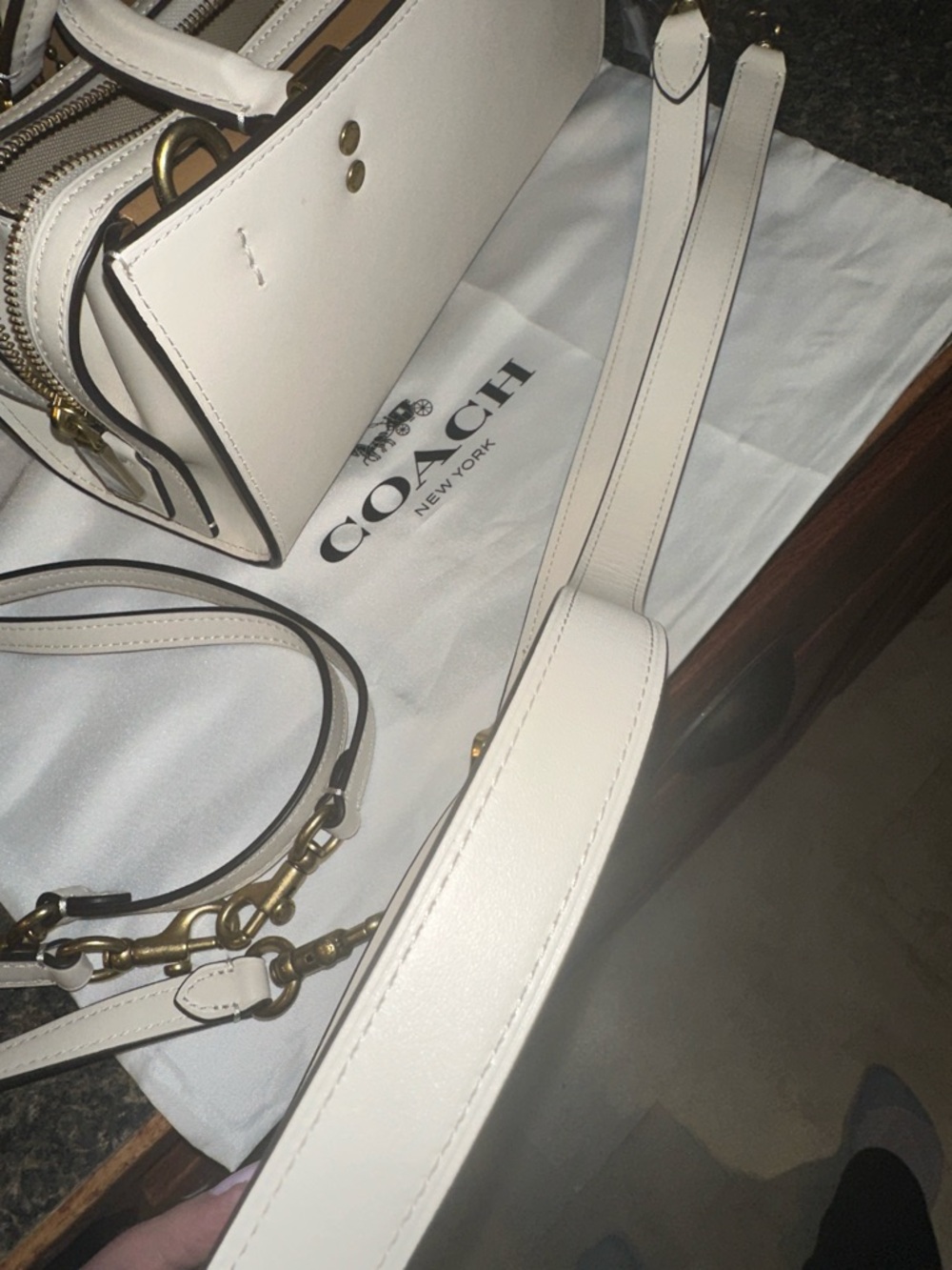 Coach Chalk Rogue Bag 26 with Gold Hardware - Picture 13 of 16